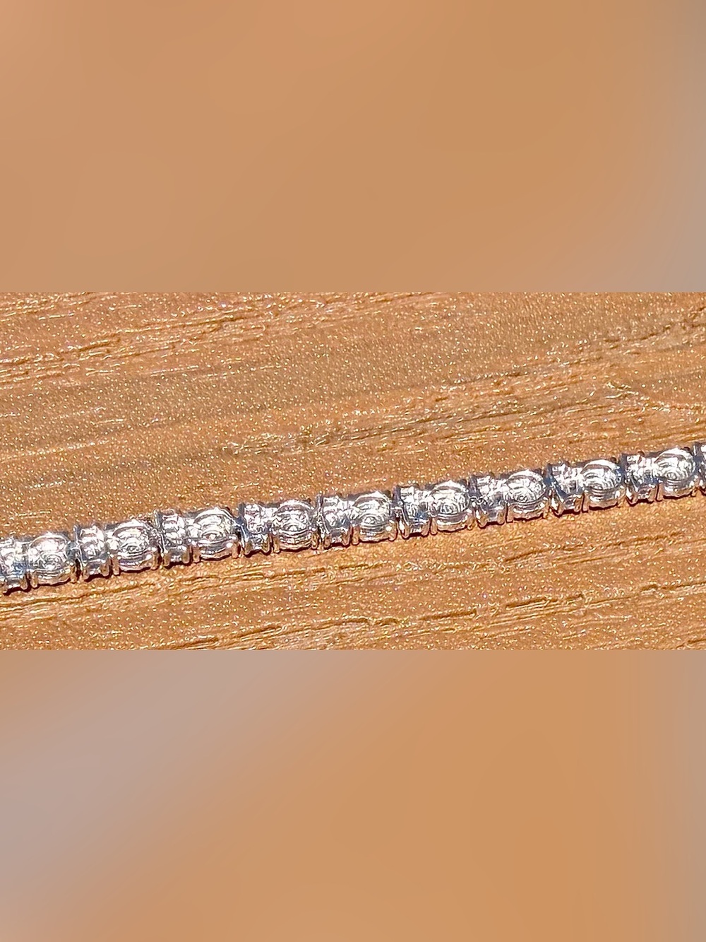 7” Fancy 14K White Gold Over Sterling Silver 0.25 CTW Diamond Tennis Bracelet - Picture 11 of 12
